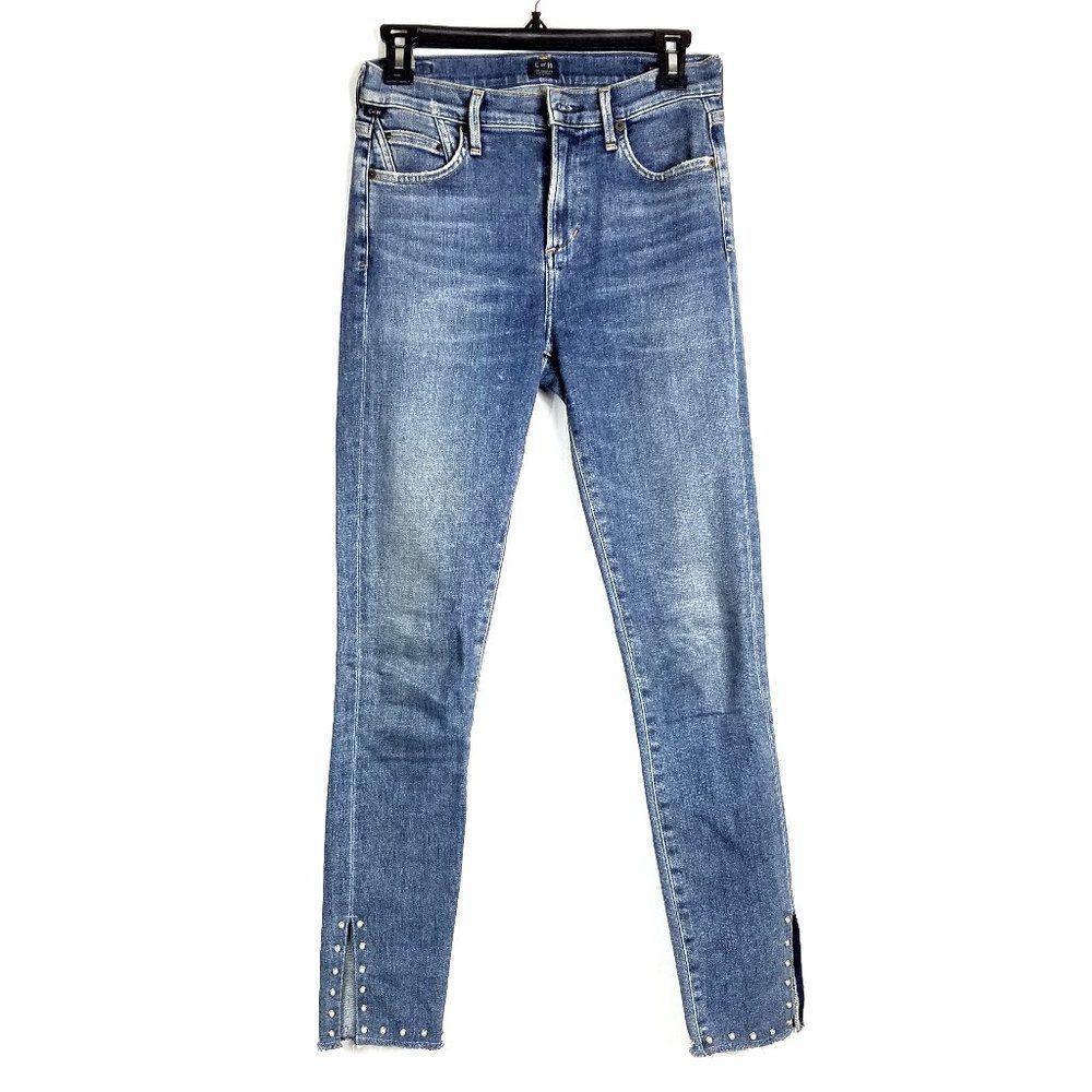 Citizens of Humanity Rocket High Rise Skinny Jeans Pearl Stud Ankle Size 26 - Picture 2 of 11